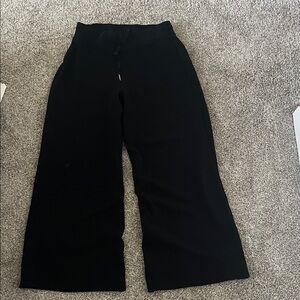 SPANX Air Essential Elegant Black Wide Leg Trousers